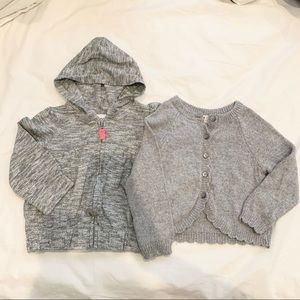 Lot of 2 sz 2T grey sweaters